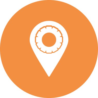 Kişisel ve ticari kullanım için konum illüstrasyon simgesi