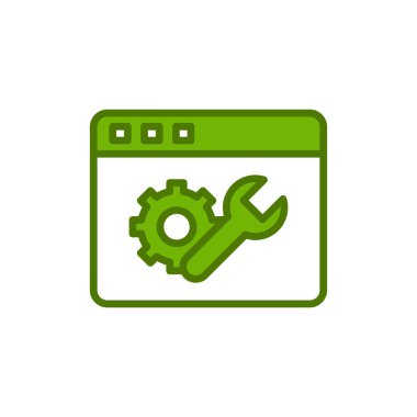 vektör simgesi modern basit ve temiz dişli ayarlanıyor