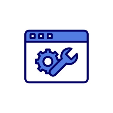 vektör simgesi modern basit ve temiz dişli ayarlanıyor