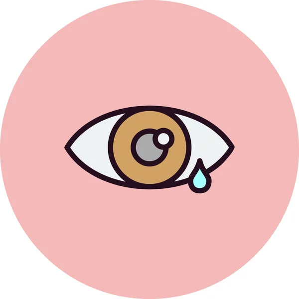 Ojo Simple Icono Ilustración Vectorial — Archivo Imágenes Vectoriales