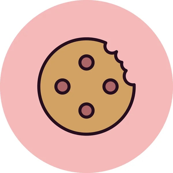 Donut Simgesi Vektör Illüstrasyonu — Stok Vektör