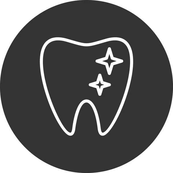 Zęby Proste Ikona Ilustracji Wektorowych — Wektor stockowy