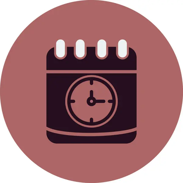 Vector Illustration Clock Icon — Stock Vector