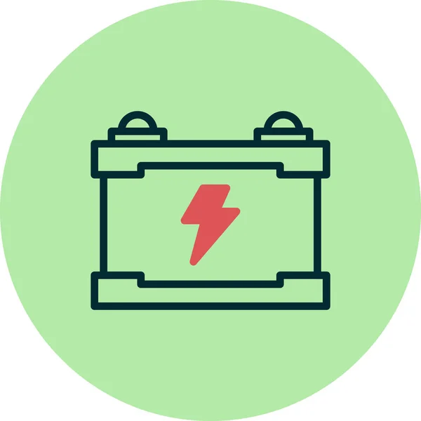Jednoduché Ikony Baterie Vektorové Ilustrace — Stockový vektor