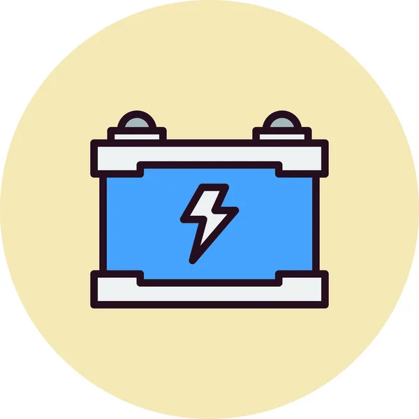Jednoduché Ikony Baterie Vektorové Ilustrace — Stockový vektor