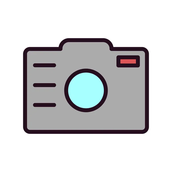 Macchina Fotografica Icona Web Semplice Illustrazione — Vettoriale Stock