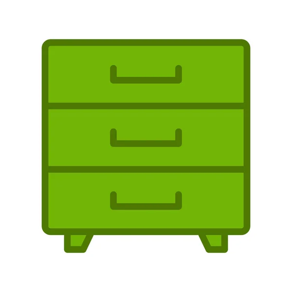 Drawer Simple Icon Vector Illustration — 스톡 벡터