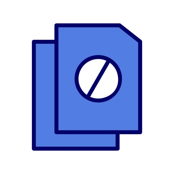 Icona Del File Disegno Dell Illustrazione Vettoriale — Vettoriale Stock