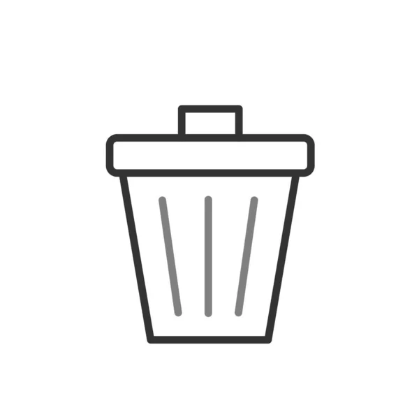 Trash Bin Simple Icon Vector Illustration — Stock Vector