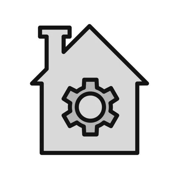Eenvoudige Huisje Vectorillustratie — Stockvector