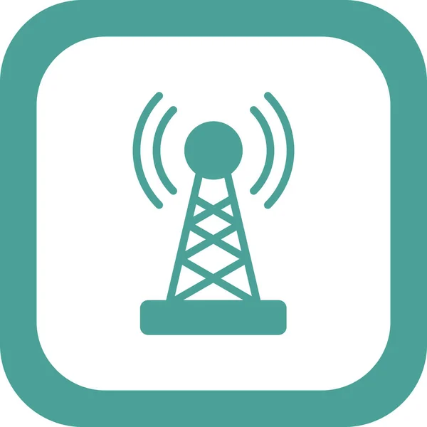 Signal Tower Icon Vector Illustration Logo Template — Stockvector