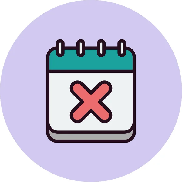 Anuluj Wydarzenie Web Flat Icon — Wektor stockowy