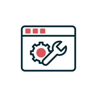 vektör simgesi modern basit ve temiz dişli ayarlanıyor