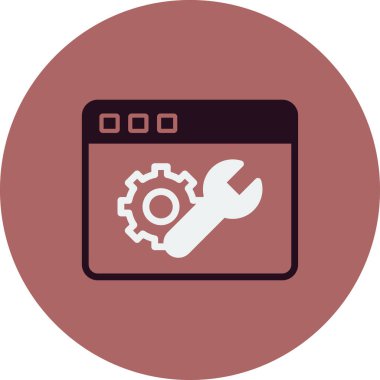 vektör simgesi modern basit ve temiz dişli ayarlanıyor