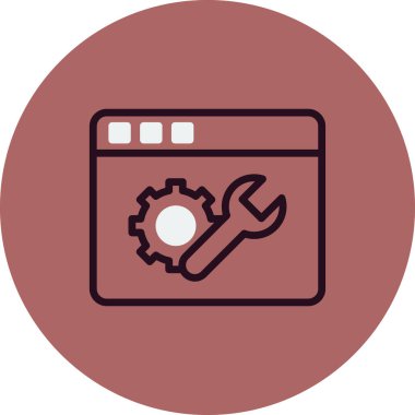 vektör simgesi modern basit ve temiz dişli ayarlanıyor