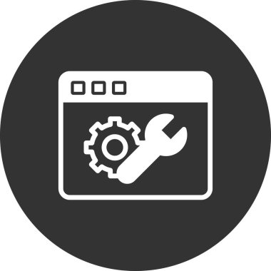 vektör simgesi modern basit ve temiz dişli ayarlanıyor