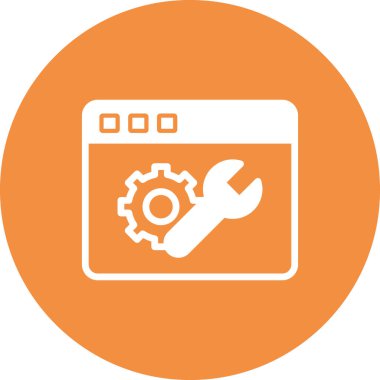 vektör simgesi modern basit ve temiz dişli ayarlanıyor