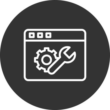 vektör simgesi modern basit ve temiz dişli ayarlanıyor