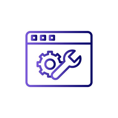 vektör simgesi modern basit ve temiz dişli ayarlanıyor