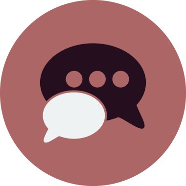 Konuşma baloncukları ikonu, vektör illüstrasyonu. Düz tasarım biçimi