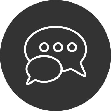 Konuşma baloncukları ikonu, vektör illüstrasyonu. Düz tasarım biçimi