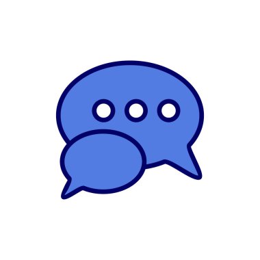 Konuşma baloncukları ikonu, vektör illüstrasyonu. Düz tasarım biçimi