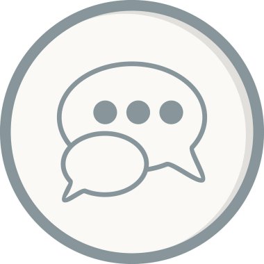 Konuşma baloncukları ikonu, vektör illüstrasyonu. Düz tasarım biçimi