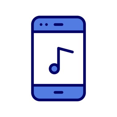 Cep telefonu simgesi, düz vektör çizimi