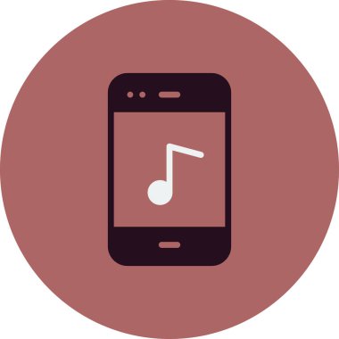 Cep telefonu simgesi, düz vektör çizimi