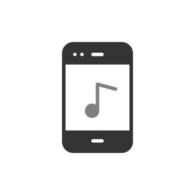 Cep telefonu simgesi, düz vektör çizimi