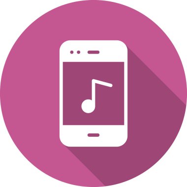 Cep telefonu simgesi, düz vektör çizimi