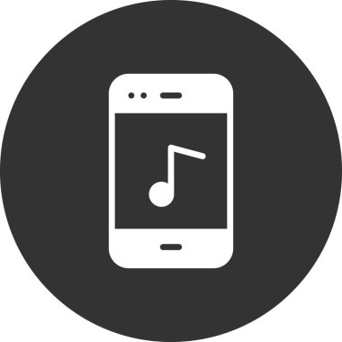 Cep telefonu simgesi, düz vektör çizimi