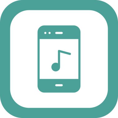 Cep telefonu simgesi, düz vektör çizimi