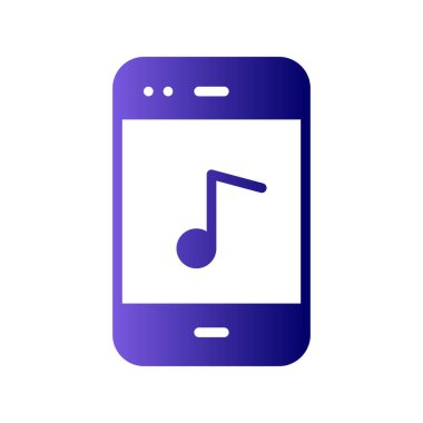 Cep telefonu simgesi, düz vektör çizimi