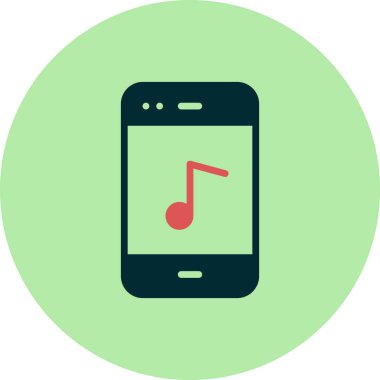 Cep telefonu simgesi, düz vektör çizimi