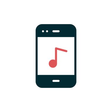 Cep telefonu simgesi, düz vektör çizimi