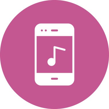 Cep telefonu simgesi, düz vektör çizimi