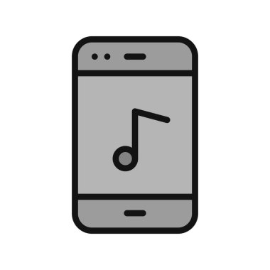 Cep telefonu simgesi, düz vektör çizimi