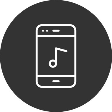 Cep telefonu simgesi, düz vektör çizimi