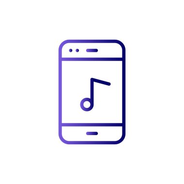 Cep telefonu simgesi, düz vektör çizimi