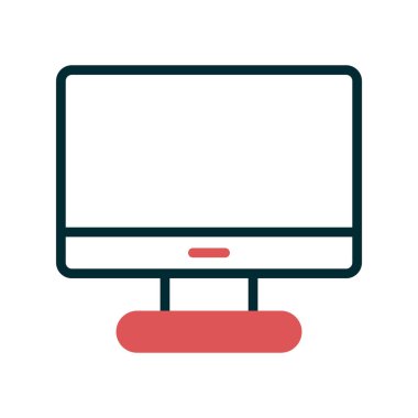 bilgisayar monitörü vektör simgesi