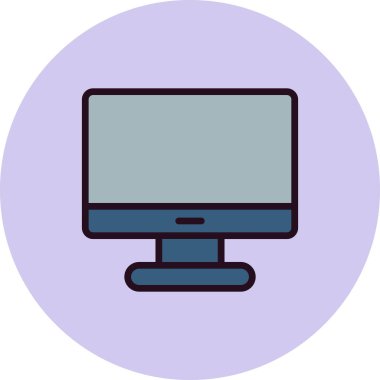 bilgisayar monitörü vektör simgesi