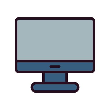 bilgisayar monitörü vektör simgesi