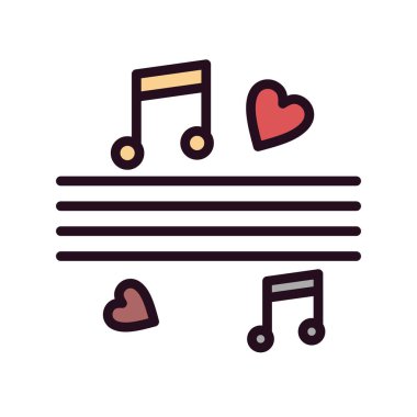 müzik notaları, vektör illüstrasyon tasarımı