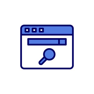 Web sayfası simgesi, basit vektör illüstrasyonu