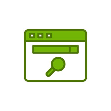 Web sayfası simgesi, basit vektör illüstrasyonu