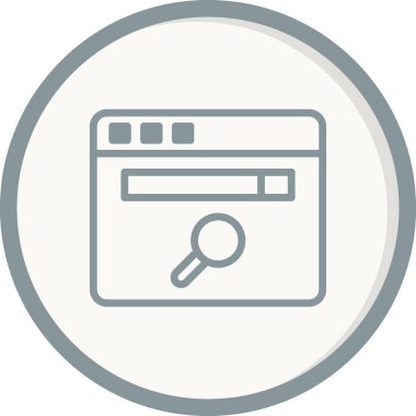 Web sayfası simgesi, basit vektör illüstrasyonu