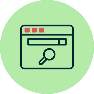 Web sayfası simgesi, basit vektör illüstrasyonu