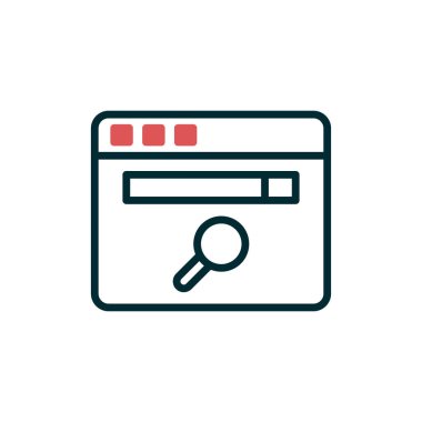 Web sayfası simgesi, basit vektör illüstrasyonu