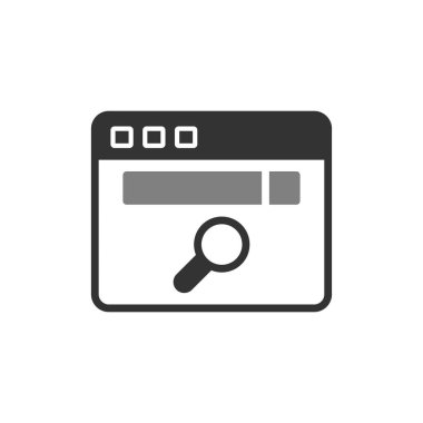 Web sayfası simgesi, basit vektör illüstrasyonu